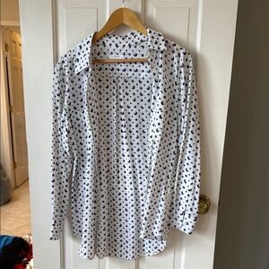 Equipment Black and White Patterned Button Down Shirt